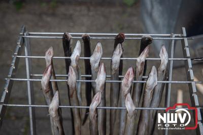 Negenentwintig deelnemers streden zaterdag voor de best gerookte paling op Noordeinde. - © NWVFoto.nl