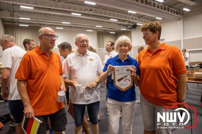 Interland sjoelen in 't Hart van Oosterwolde tussen Nederland, Duitsland en Frankrijk. - © NWVFoto.nl