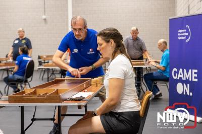 Interland sjoelen in 't Hart van Oosterwolde tussen Nederland, Duitsland en Frankrijk. - © NWVFoto.nl