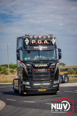 De Truckrun Noordwest Veluwe 2024 was opnieuw een groot succes met meer dan honderd vrachtwagen. - © NWVFoto.nl