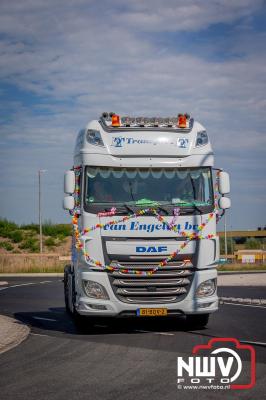 De Truckrun Noordwest Veluwe 2024 was opnieuw een groot succes met meer dan honderd vrachtwagen. - © NWVFoto.nl