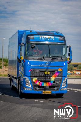 De Truckrun Noordwest Veluwe 2024 was opnieuw een groot succes met meer dan honderd vrachtwagen. - © NWVFoto.nl