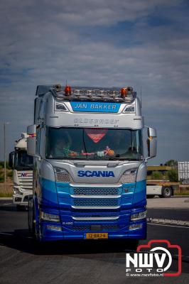 De Truckrun Noordwest Veluwe 2024 was opnieuw een groot succes met meer dan honderd vrachtwagen. - © NWVFoto.nl