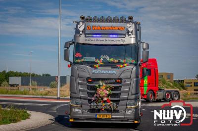 De Truckrun Noordwest Veluwe 2024 was opnieuw een groot succes met meer dan honderd vrachtwagen. - © NWVFoto.nl