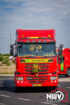 De Truckrun Noordwest Veluwe 2024 was opnieuw een groot succes met meer dan honderd vrachtwagen. - © NWVFoto.nl