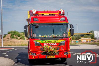 De Truckrun Noordwest Veluwe 2024 was opnieuw een groot succes met meer dan honderd vrachtwagen. - © NWVFoto.nl