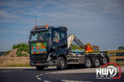 De Truckrun Noordwest Veluwe 2024 was opnieuw een groot succes met meer dan honderd vrachtwagen. - © NWVFoto.nl