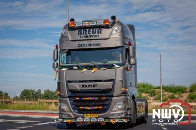 De Truckrun Noordwest Veluwe 2024 was opnieuw een groot succes met meer dan honderd vrachtwagen. - © NWVFoto.nl