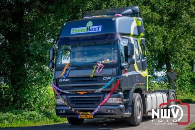 De Truckrun Noordwest Veluwe 2024 was opnieuw een groot succes met meer dan honderd vrachtwagen. - © NWVFoto.nl