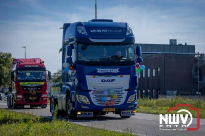 De Truckrun Noordwest Veluwe 2024 was opnieuw een groot succes met meer dan honderd vrachtwagen. - © NWVFoto.nl