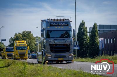 De Truckrun Noordwest Veluwe 2024 was opnieuw een groot succes met meer dan honderd vrachtwagen. - © NWVFoto.nl