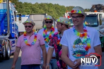 De Truckrun Noordwest Veluwe 2024 was opnieuw een groot succes met meer dan honderd vrachtwagen. - © NWVFoto.nl