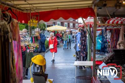 Zon, regen en hagel wisselden elkaar af tijdens de Schapenmarkt in Oldebroek, maar over het aantal bezoekers viel niets te klagen. - © NWVFoto.nl