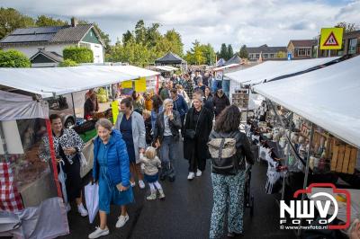 Zon, regen en hagel wisselden elkaar af tijdens de Schapenmarkt in Oldebroek, maar over het aantal bezoekers viel niets te klagen. - © NWVFoto.nl