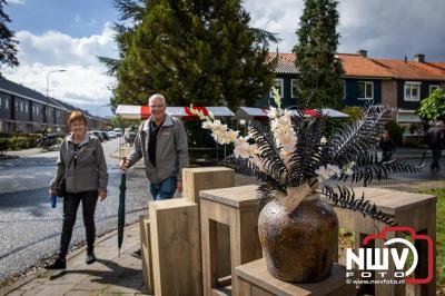 Zon, regen en hagel wisselden elkaar af tijdens de Schapenmarkt in Oldebroek, maar over het aantal bezoekers viel niets te klagen. - © NWVFoto.nl