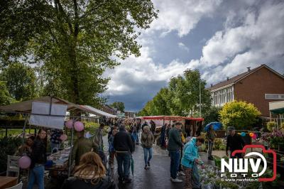 Zon, regen en hagel wisselden elkaar af tijdens de Schapenmarkt in Oldebroek, maar over het aantal bezoekers viel niets te klagen. - © NWVFoto.nl