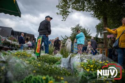 Zon, regen en hagel wisselden elkaar af tijdens de Schapenmarkt in Oldebroek, maar over het aantal bezoekers viel niets te klagen. - © NWVFoto.nl