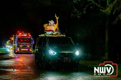 Sfeervolle truckers lichtjesparade toerde zaterdagavond door de gemeente Oldebroek. - © NWVFoto.nl