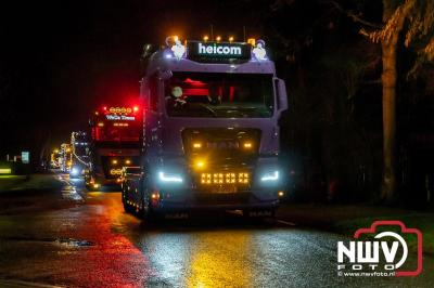 Sfeervolle truckers lichtjesparade toerde zaterdagavond door de gemeente Oldebroek. - © NWVFoto.nl