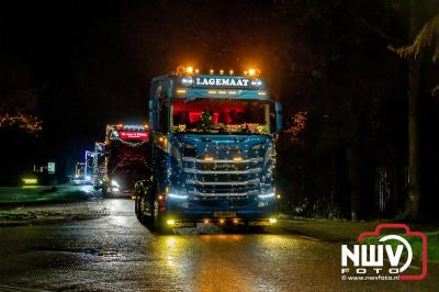 Sfeervolle truckers lichtjesparade toerde zaterdagavond door de gemeente Oldebroek. - © NWVFoto.nl