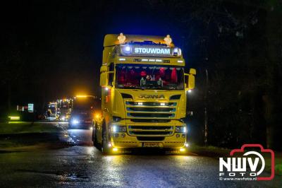 Sfeervolle truckers lichtjesparade toerde zaterdagavond door de gemeente Oldebroek. - © NWVFoto.nl