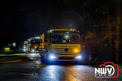 Sfeervolle truckers lichtjesparade toerde zaterdagavond door de gemeente Oldebroek. - © NWVFoto.nl