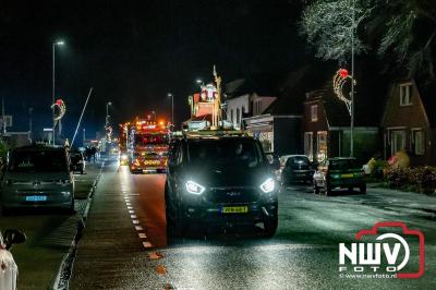 Sfeervolle truckers lichtjesparade toerde zaterdagavond door de gemeente Oldebroek. - © NWVFoto.nl