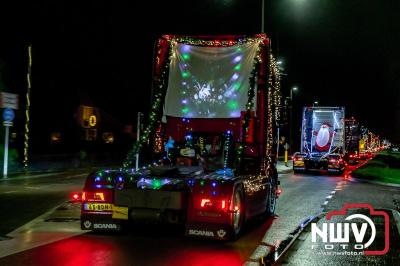 Sfeervolle truckers lichtjesparade toerde zaterdagavond door de gemeente Oldebroek. - © NWVFoto.nl