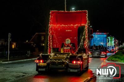 Sfeervolle truckers lichtjesparade toerde zaterdagavond door de gemeente Oldebroek. - © NWVFoto.nl