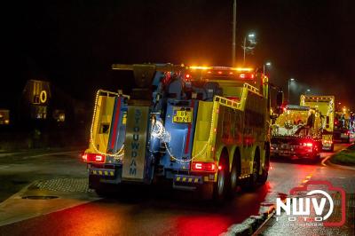 Sfeervolle truckers lichtjesparade toerde zaterdagavond door de gemeente Oldebroek. - © NWVFoto.nl