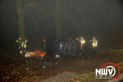 Drie gewonden bij eenzijdig ongeval Soerelseweg N795 Epe. - © NWVFoto.nl