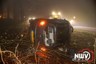 Drie gewonden bij eenzijdig ongeval Soerelseweg N795 Epe. - © NWVFoto.nl