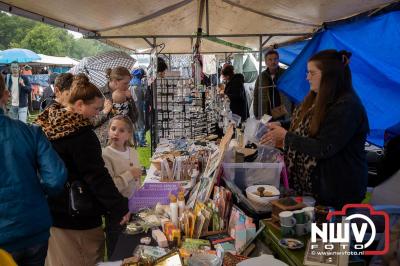 Weer of geen weer: Vlooienmarkt op ’t Harde trekt volop publiek. - © NWVFoto.nl