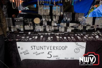 Weer of geen weer: Vlooienmarkt op ’t Harde trekt volop publiek. - © NWVFoto.nl