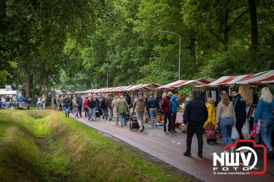 Weer of geen weer: Vlooienmarkt op ’t Harde trekt volop publiek. - © NWVFoto.nl