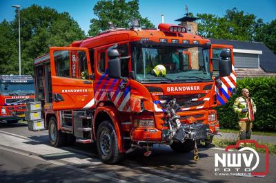 Brandweer onderweg met spoed, betrokken bij ernstig ongeval met personenauto op de N309 Eperweg 't Harde. - © NWVFoto.nl