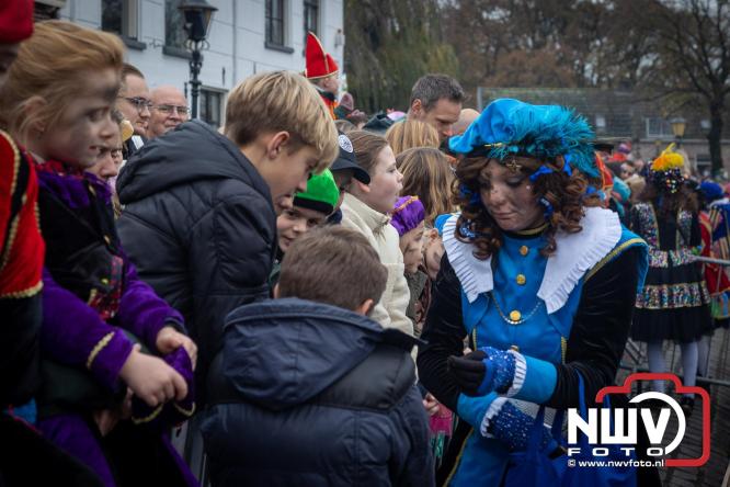 Grote drukte rond de haven in Elburg: Sinterklaas warm onthaald door talloze kinderen. - © NWVFoto.nl