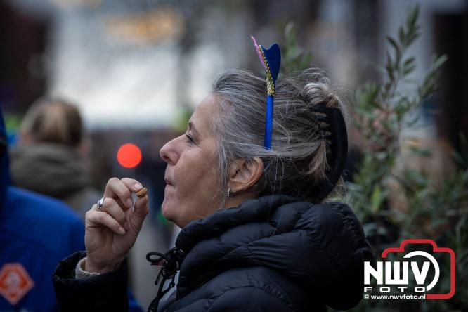Grote drukte rond de haven in Elburg: Sinterklaas warm onthaald door talloze kinderen. - © NWVFoto.nl