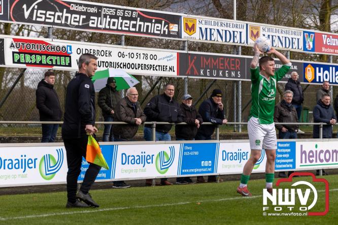 Owios behoud de eerste plaats in de 3 klasse N door de 3-0 overwinning thuis tegen vv Heerde. - &copy; NWVFoto.nl