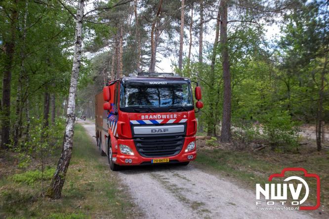 Kleine natuurbrand op oude brand lokatie ASK Noorderweg Nunspeet - &copy; NWVFoto.nl