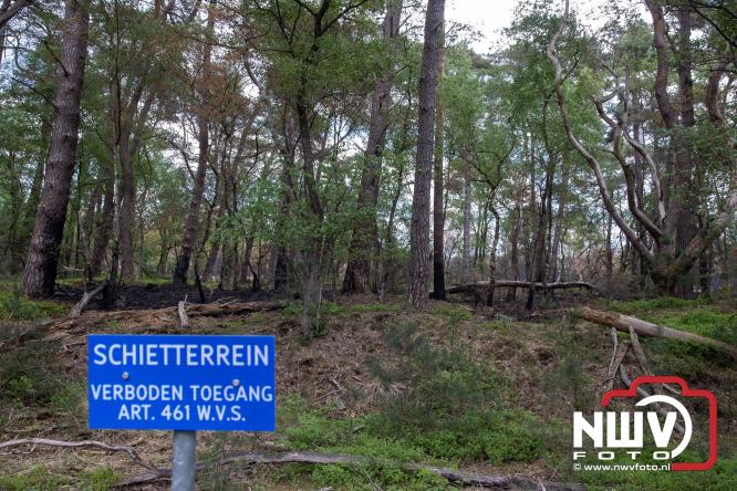 Kleine natuurbrand op oude brand lokatie ASK Noorderweg Nunspeet - &copy; NWVFoto.nl