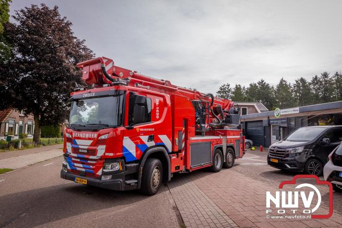 Kortsluiting mogelijk oorzaak van beginnende plafond brand Bovenheigraaf Wezep. - &copy; NWVFoto.nl
