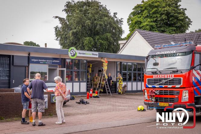 Kortsluiting mogelijk oorzaak van beginnende plafond brand Bovenheigraaf Wezep. - &copy; NWVFoto.nl