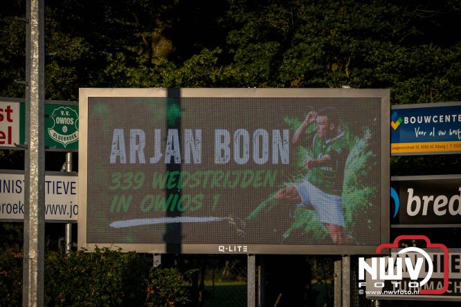 Afscheidswedstrijd Arjan Boon sluit indrukwekkende voetbalcarrière bij OWIOS af. - &copy; NWVFoto.nl