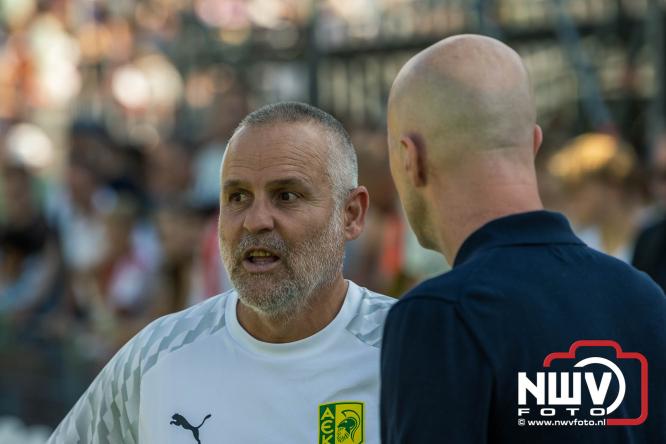 3500 toeschouwers genieten in Hulshorst van de wedstrijd AEK Lanarca tegen AFC Ajax. - &copy; NWVFoto.nl