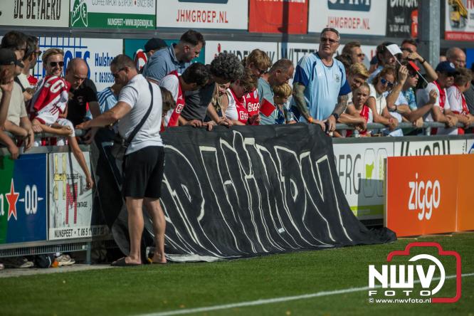 3500 toeschouwers genieten in Hulshorst van de wedstrijd AEK Lanarca tegen AFC Ajax. - &copy; NWVFoto.nl
