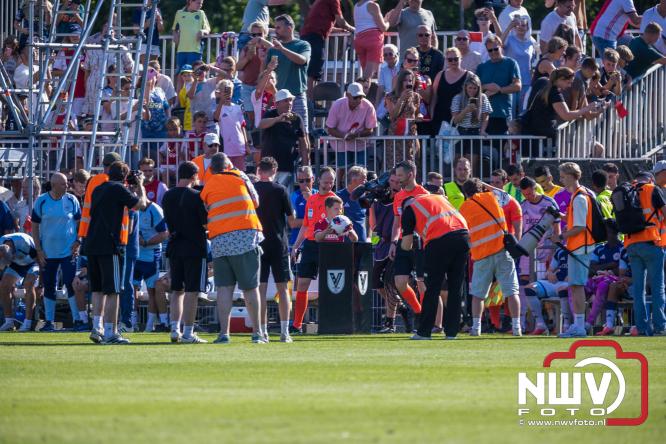 3500 toeschouwers genieten in Hulshorst van de wedstrijd AEK Lanarca tegen AFC Ajax. - &copy; NWVFoto.nl