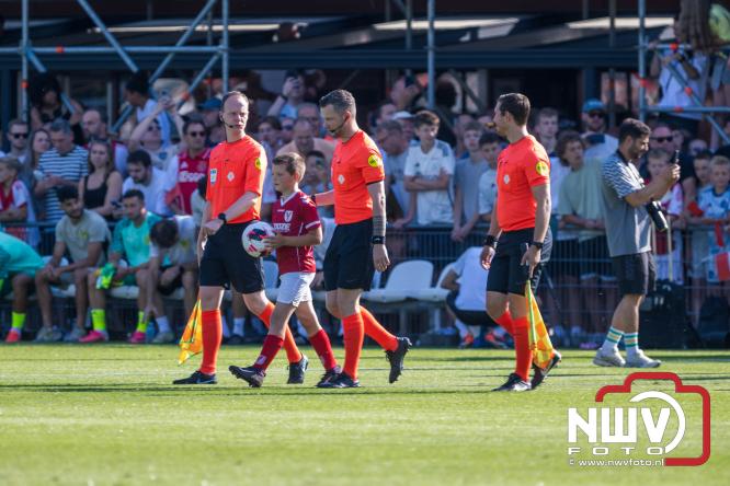 3500 toeschouwers genieten in Hulshorst van de wedstrijd AEK Lanarca tegen AFC Ajax. - &copy; NWVFoto.nl