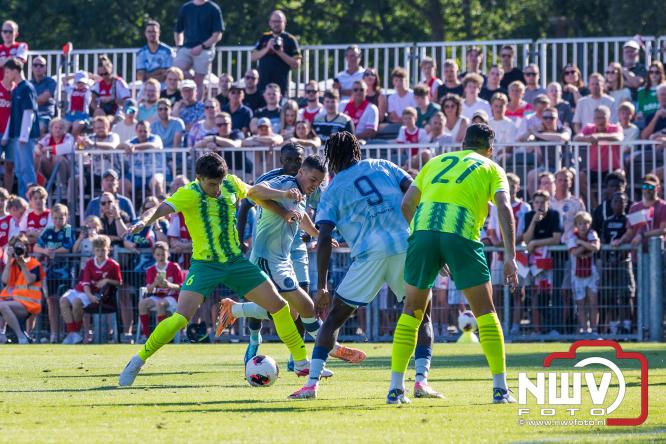 3500 toeschouwers genieten in Hulshorst van de wedstrijd AEK Lanarca tegen AFC Ajax. - &copy; NWVFoto.nl