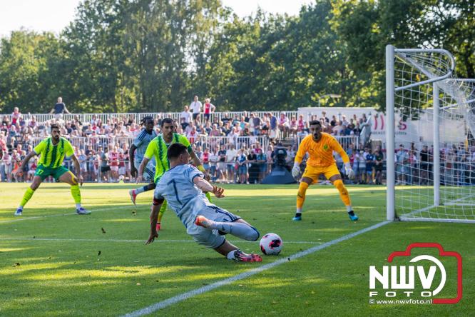 3500 toeschouwers genieten in Hulshorst van de wedstrijd AEK Lanarca tegen AFC Ajax. - &copy; NWVFoto.nl
